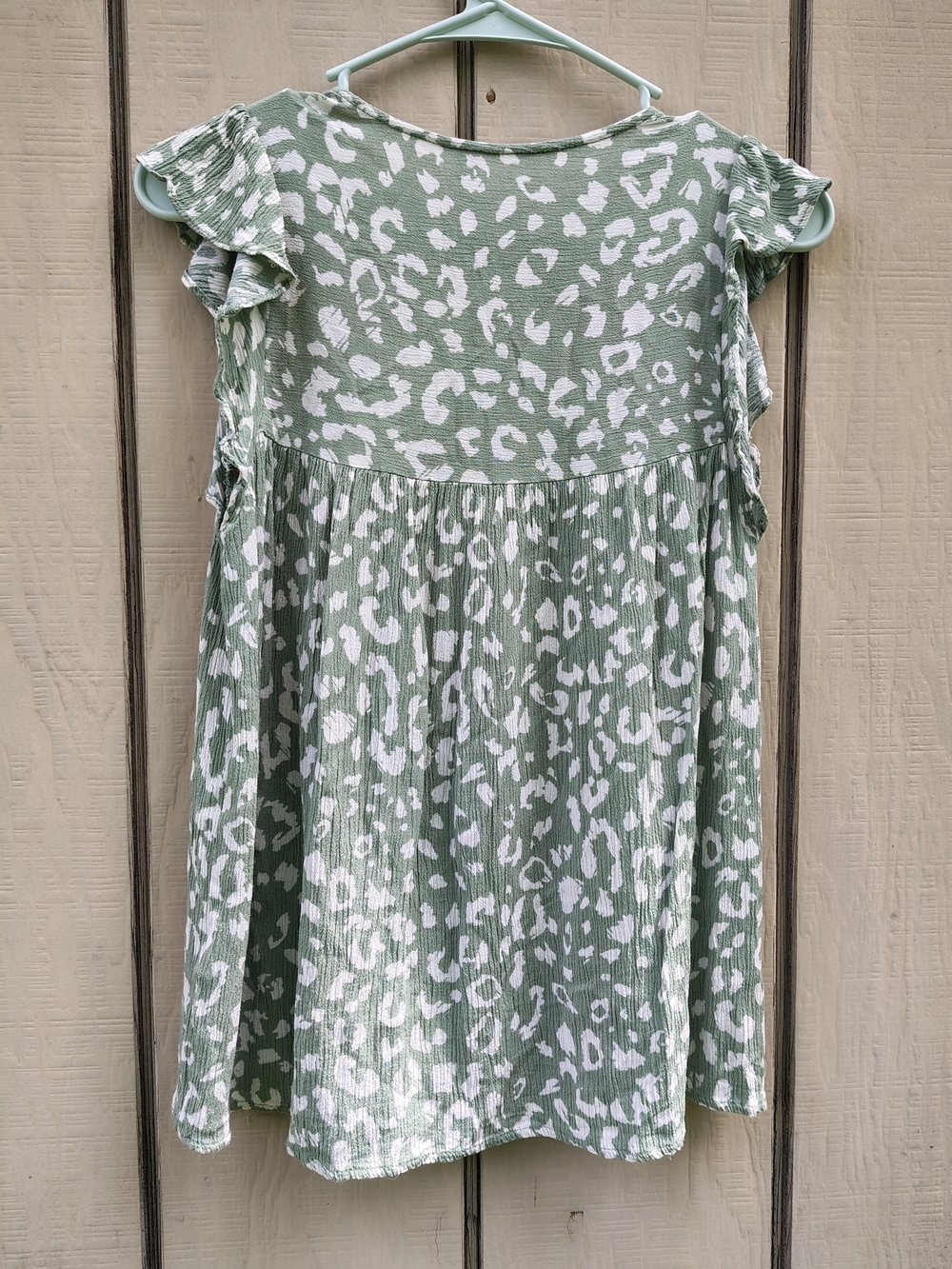 Green Floral Boho Embroidered V-Neck Tunic Peasant Top S Cottagecore Gauze Artsy - Picture 3 of 4